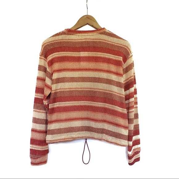 C+J‎ Collections knit sweater striped cinch waist Sweater size Small - Picture 3 of 8